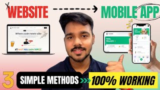 🔥 Convert Website to Mobile App (APK) 📱 - 3 Simple Methods 2025 💯 | PWA vs WebView vs Converters 🚀