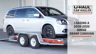 Loading a 2008-2020 Dodge Grand Caravan On a U-Haul Car Hauler