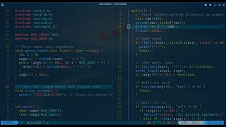 I Built a Mini Shell from Scratch in C | Neovim Editor | ASMR Coding