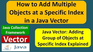 How to Add Multiple Objects at a Specific Index in a Java Vector
