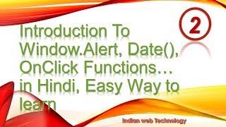 javascript onclick function |The onClick Event |Alert Function in JavaScript(Hindi)|JavaScript Alert