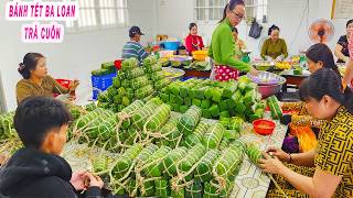 Bánh Tét Trà Cuôn | Quy trình Gói Bánh Tét 3 Màu cực đẹp chuẩn vị ở Miền Tây