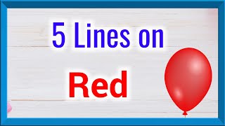 5 lines on my favourite colour red in english, few lines about my favourite colour red in english,