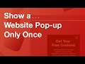 Show a Website Pop-up Only Once with Cookies