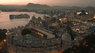 Udaipur, the City of Lake´s in India. Aerial View in 4K UHD