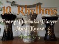 10 Rhythms Every Darbuka Player Must Know, Part 3 of 3: longer Rhythms (Beginning)