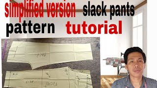 paano mag pattern ng slack pants, simplified version