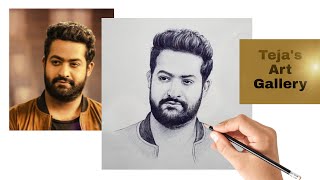 How to draw Jr.NTR | ntr sketch step by step for beginners | by Raviteja vanimina