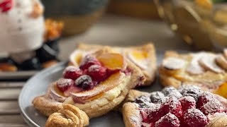 ألذ و أسهل طريقة دانش بالفواكه easy fruit danish recipe