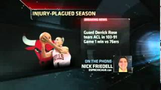 Derrick Rose Tears ACL!!! Out for playoffs