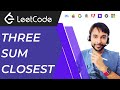 Three Sum Closest (LeetCode 16) | Full Solution with visual explanation | Interview Essential
