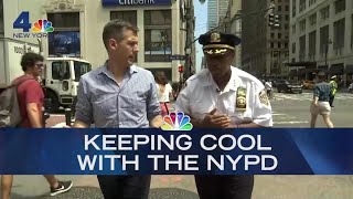 NYC Heat Wave: How NYPD Officers Stay Cool (While Wearing All That Gear) | NBC News York