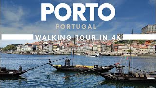 PORTO - Luís I Bridge \u0026 Cais de Gaia, Portugal | 4K Virtual Walking Tour | Aug 2023  |