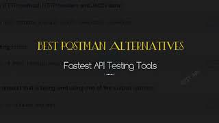 Best Postman Alternatives Fastest API Testing Tools | Pcstacks