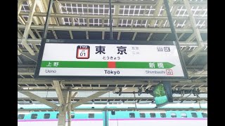 【4K乗換動画】東京駅　９－１０番線　東海道線、踊り子号－東海道・山陽新幹線　乗換え　PIMI PALM2pro  で撮影4K30P