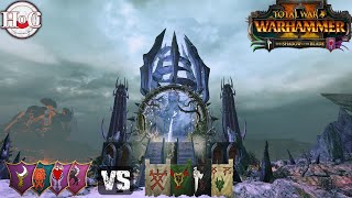 MASSIVE 4V4 SHADOW VS BLADE - Total War Warhammer 2 - Online Battle 417