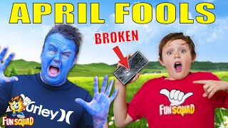 April Fools Day Jokes! We Turned Dad Blue!