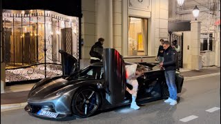 Billionaire with a GOLD GARAGE drives a Full Carbon fiber Jesko absolute in Monaco