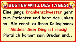 🤣 BESTER WITZ DES TAGES! Eine junge Krankenschwester hebt das Laken des Patienten an und...