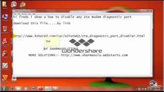 how to disable zte modem diagnostic port