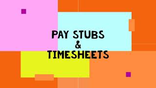 Pay Stubs & Timesheets