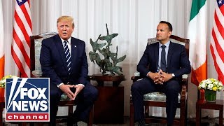 Trump speaks to press during meeting with Irish Prime Minister