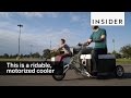 This is a rideable, motorized cooler