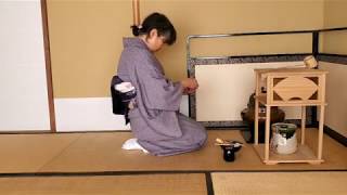 Furo usucha Senmen nijudana [風炉薄茶, 扇面二重棚] Omotesenke-ryu [表千家流] tea class 2020-07-11