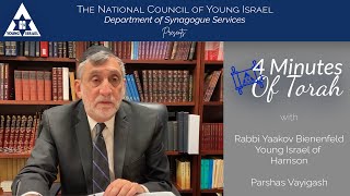 NCYI 4 Minutes of Torah - Parshas Vayigash - Rabbi Yaakov Bienenfeld, YI Harrison