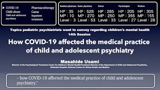 【COVID-19：2022】How COVID-19 affected the medical practice of child and adolescent psychiatry.