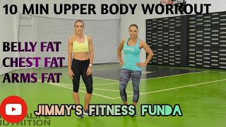 SAMANTHA CLAYTON 10 MIN UPPER BODY WORKOUT FOR CHEST FAT, ARMS, BELLY FAT