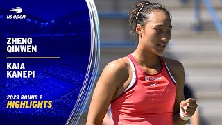 Zheng Qinwen vs. Kaia Kanepi Highlights | 2023 US Open Round 2