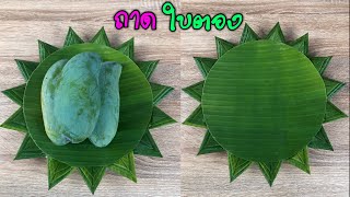 ถาดใบตองใส่อาหาร แบบง่ายๆ | แม่ริน MeeDee DIY