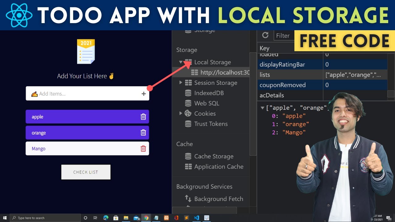 Building A Todo List App Project With Local Storage In React JS & Hooks