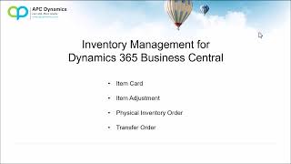 Inventory Management for Dynamics 365 Business Central
