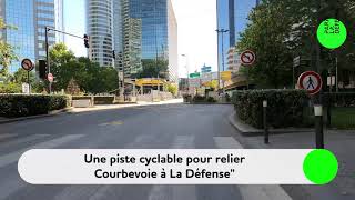 Mobilité : La piste cyclable pour relier Courbevoie à Paris La Défense