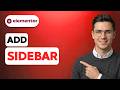 How to Add a Sidebar in Elementor [2026 Full Guide]
