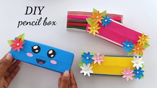 How to make a paper pencil box | DIY paper pencil box idea /Easy Origami box tutorial / Crafts idea