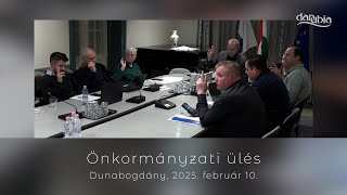 Önkormányzati ülés Dunabogdányban - 2025. február 10.