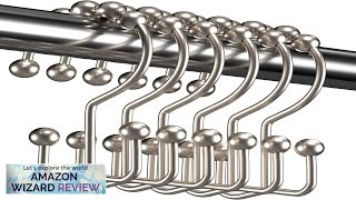 Titanker Shower Curtain Hooks Rings Rust Resistant Metal Double Glide Shower Hooks Review