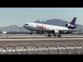 *rare* fedex mcdonnell douglas md 11f lands at las vegas n610fe