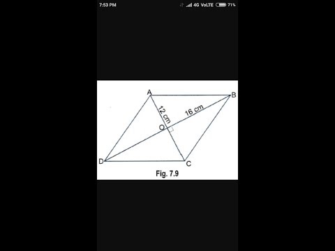 Find the length of a side of rhombus whose diagonals are 12 cm and 16 cm. Find the length of a side of rhombus whose diagonals are 12 cm and 16 cm.