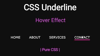 Cool Underline CSS Hover effect (HTML & CSS) || Pure CSS || Code Genesis ||