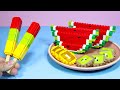 LEGO Icy Pops: So Fresh FRUIT Ice Cream Recipe | Lego Cooking Food ASMR