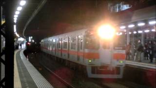 高架切り替え前日の青木駅(2015年12月11日(金))