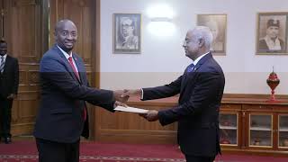 Ambassadors and High Commissioners from eight countries present their credentials to the President