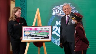Lotería Nacional sortea por primera vez 22 premios en especie. Conferencia presidente AMLO