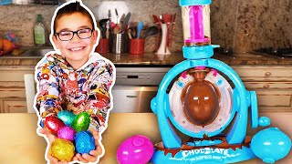On fait des Oeufs Surprises en Chocolat ! (Chocolate Surprise Egg Maker DIY Kinder Surprise)