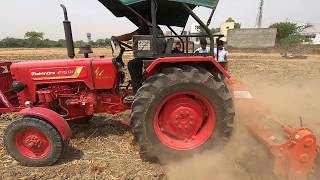 Mahindra 415 tractor Average 0.4 litter diesel in 8 feet rotavator