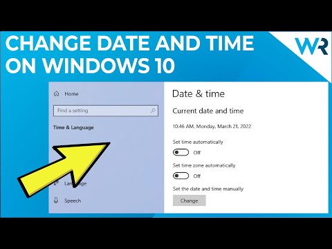 How to change the time and date on Windows 10